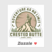 Sticker T-shirt Hike Sunset Hike Butte Retro Crested (Feuille)