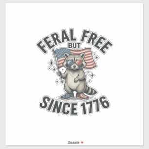 Sticker T-shirt patriotique de Raton Laveur Sauvage Mais L
