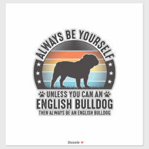 Sticker T-shirt pour amateur de chien Bouledogue anglais V