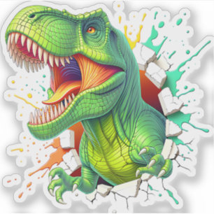 Sticker T-shirt pour garçons avec dinosaure T-Rex 3D
