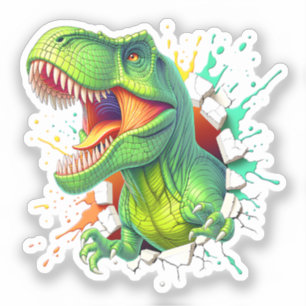 Sticker T-shirt pour garçons avec dinosaure T-Rex 3D