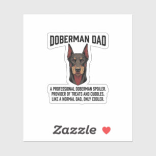 Sticker T-shirt pour papa Doberman gravure vintage amateur