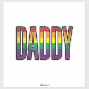 Sticker T-Shirt Typographie Fierté Papa Arc-en-Ciel Vintag