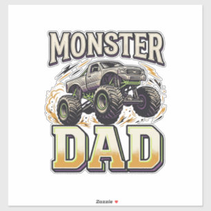 Sticker T-shirt vectoriel vintage de camion monstre Papa m