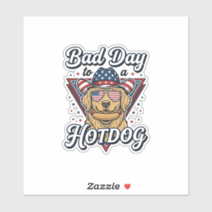 Sticker T-shirt vintage à chaudron patriotique Retriever d