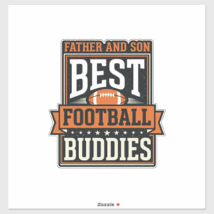 Sticker T-shirt vintage Copains de football père et fils D