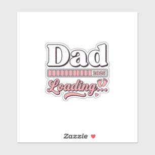 Sticker T-shirt vintage d'annonce de bébé 2025 Papa en cha