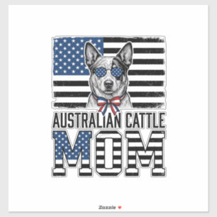 Sticker T-shirt vintage patriotique Maman Australian Cattl