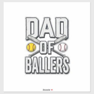 Sticker T-shirt vintage pour papa de softball et baseball