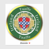 Sticker Taaffe Irish Shield/Celtic Cross Personalized (Feuille)
