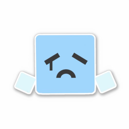 Sticker Tabac cygne de cube triste (Devant)