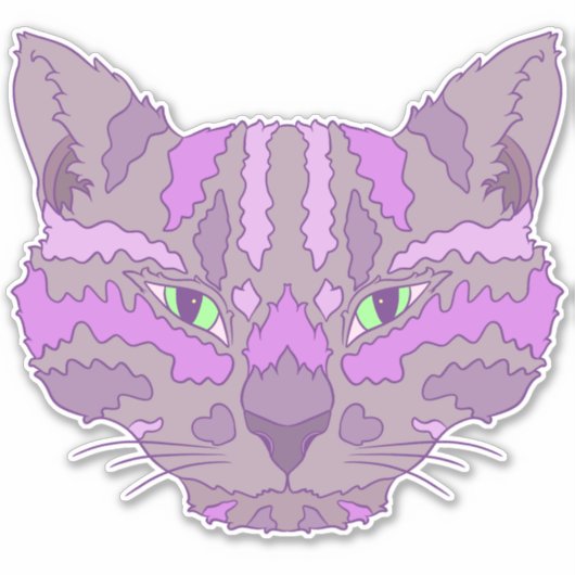 Sticker Tabby Cat (Devant)