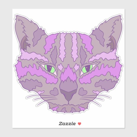 Sticker Tabby Cat (Feuille)