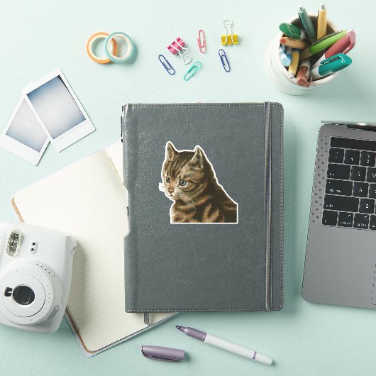Sticker Tabby Chat vintage (Couverture iPad)