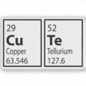 Sticker table périodique CUTE (Devant)