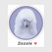Sticker Tableau blanc standard de caniche - Art original d (Feuille)