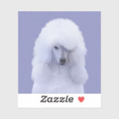 Sticker Tableau blanc standard de caniche - Art original d (Feuille)