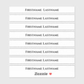 Sticker Tableau de sièges Ajouter des noms (Feuille)