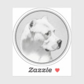 Sticker Tableau Dogo Argentino - Art Chien original (Feuille)