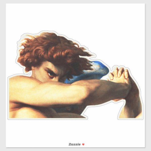 Sticker Tableau Fallen Angel par Alexandre Cabanel (Feuille)