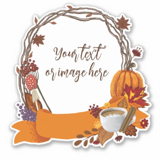 Sticker Tableau numérique des couronnes automnales (Devant)