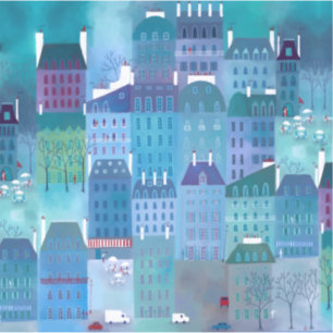 Sticker Tableau Paris Blues