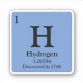 Sticker Tableau périodique de l'hydrogène (Devant)