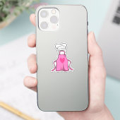 Sticker tablier de cuisine et casquette de Cuisine avec co (Téléphone)