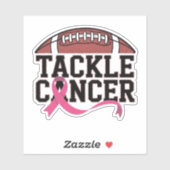 Sticker Tackle Cancer Pink Ribbon Design (Feuille)