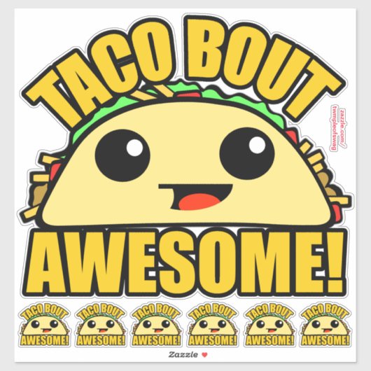 Sticker Taco Bout Awesome (Feuille)