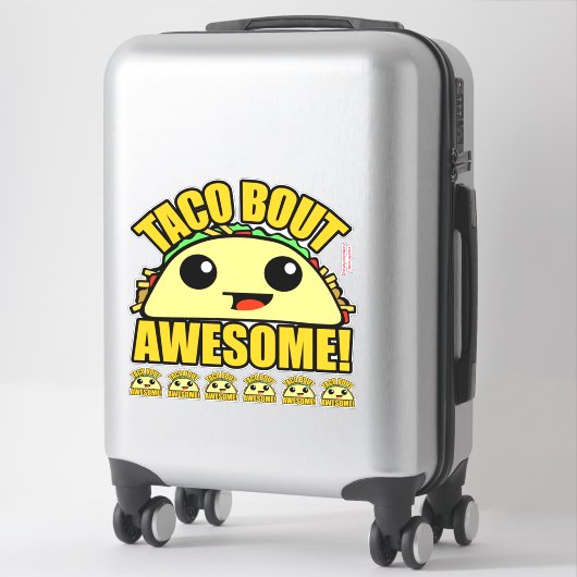 Sticker Taco Bout Awesome (Sur valise)