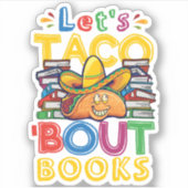 Sticker Taco Bout Books Lover livre (Devant)