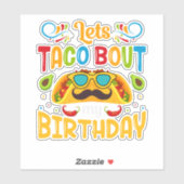 Sticker Taco Bout My Birthday (Feuille)