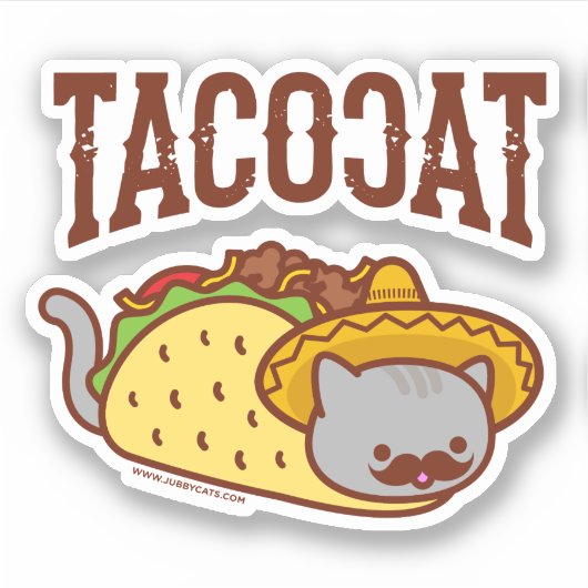 Sticker TACO CAT - "TACOCAT" (Devant)