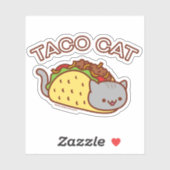 Sticker TACO CAT - "TACOCAT" (Feuille)