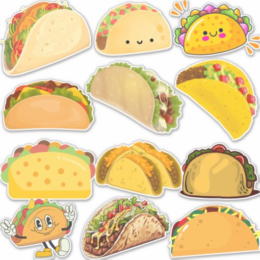 Sticker Taco Collage (Devant)