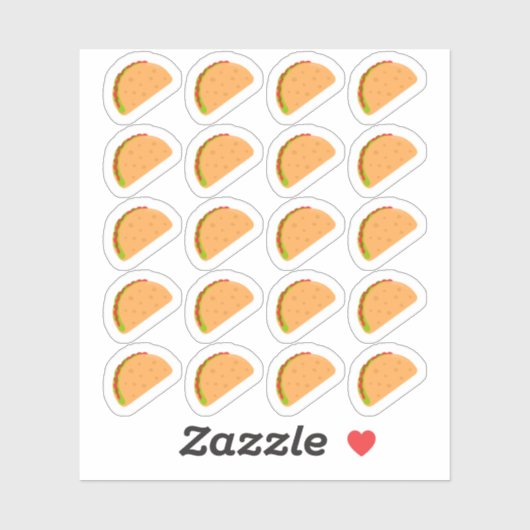 Sticker Taco Night Mexican Fast Food Menu Planner Repas (Feuille)