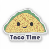 Sticker Taco Time Mignon Kawaii Taco (Devant)