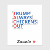 Sticker Taco trump (Feuille)