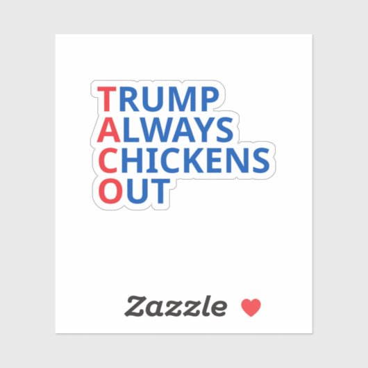 Sticker Taco trump (Feuille)