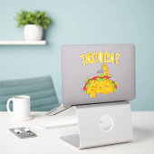 Sticker Tacocat Chats Mignons Tacos (Ordinateur portable sur le bureau)