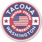 Sticker TACOMA, Washington (Devant)