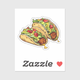 Sticker Tacos de dessin animé
