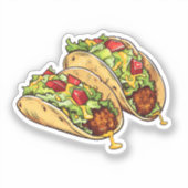 Sticker Tacos de dessin animé (Recto)