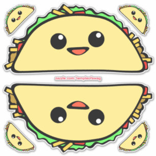 Sticker Tacos de Kawaii