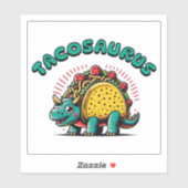 Sticker Tacosaurus Dinosaure Drôle (Feuille)