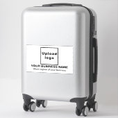 Sticker Tagline d'affaires sur grand rectangle blanc Vinyl (Sur valise)