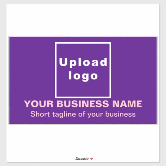 Sticker Tagline d'affaires sur grand rectangle violet Viny (Feuille)