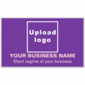 Sticker Tagline d'affaires sur grand rectangle violet Viny (Devant)