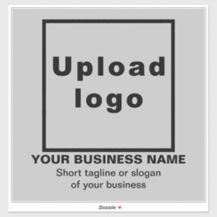Sticker Tagline d'affaires sur Gris Grand Carré Vinyl